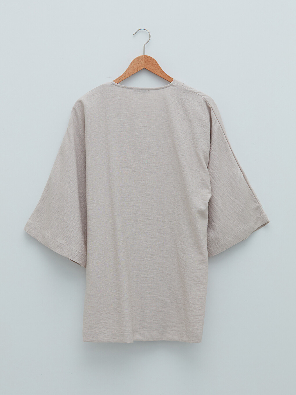 Women's Shawl Collar Plain Kimono-6