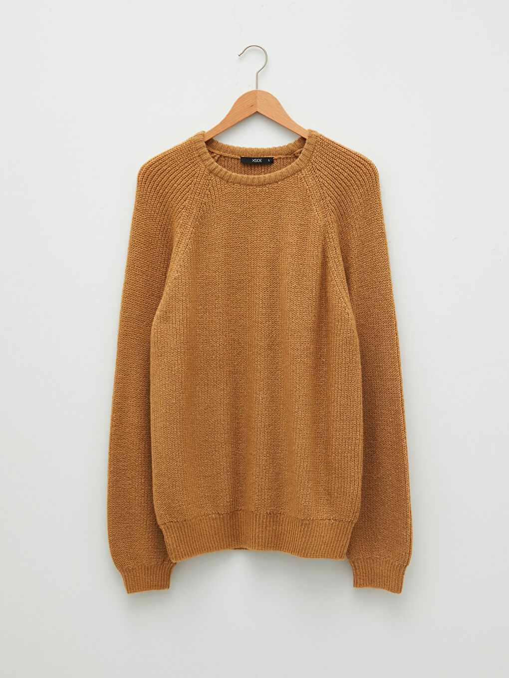 Kahverengi Bisiklet Yaka Erkek Triko Kazak-5