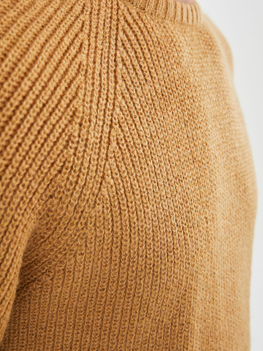 Kahverengi Bisiklet Yaka Erkek Triko Kazak-2