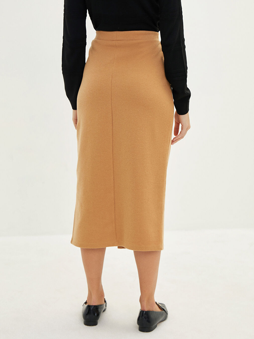 LCWAIKIKI Classic High Waist Slit Detailed Camisole Women's Skirt -W1IS97Z8-Q3E