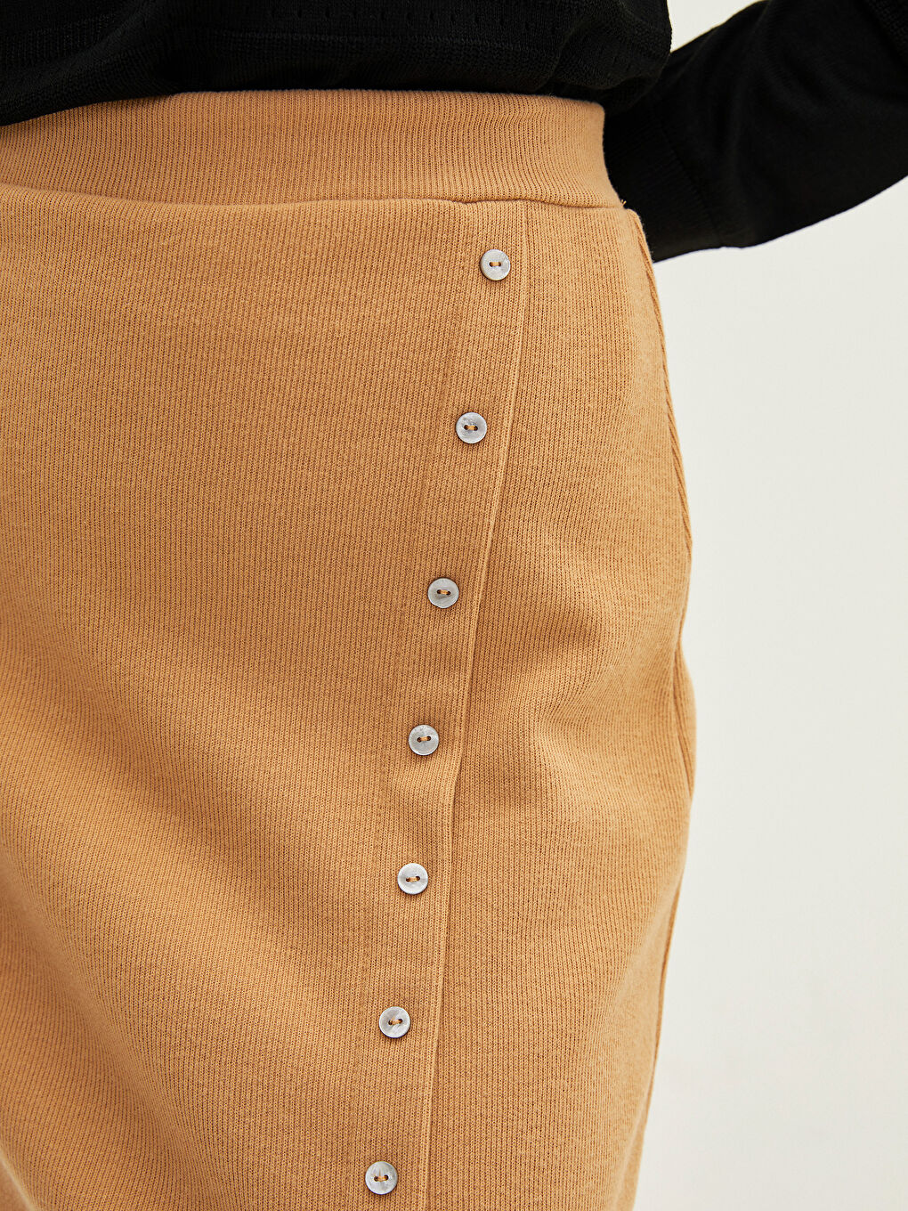 LCWAIKIKI Classic High Waist Slit Detailed Camisole Women's Skirt -W1IS97Z8-Q3E