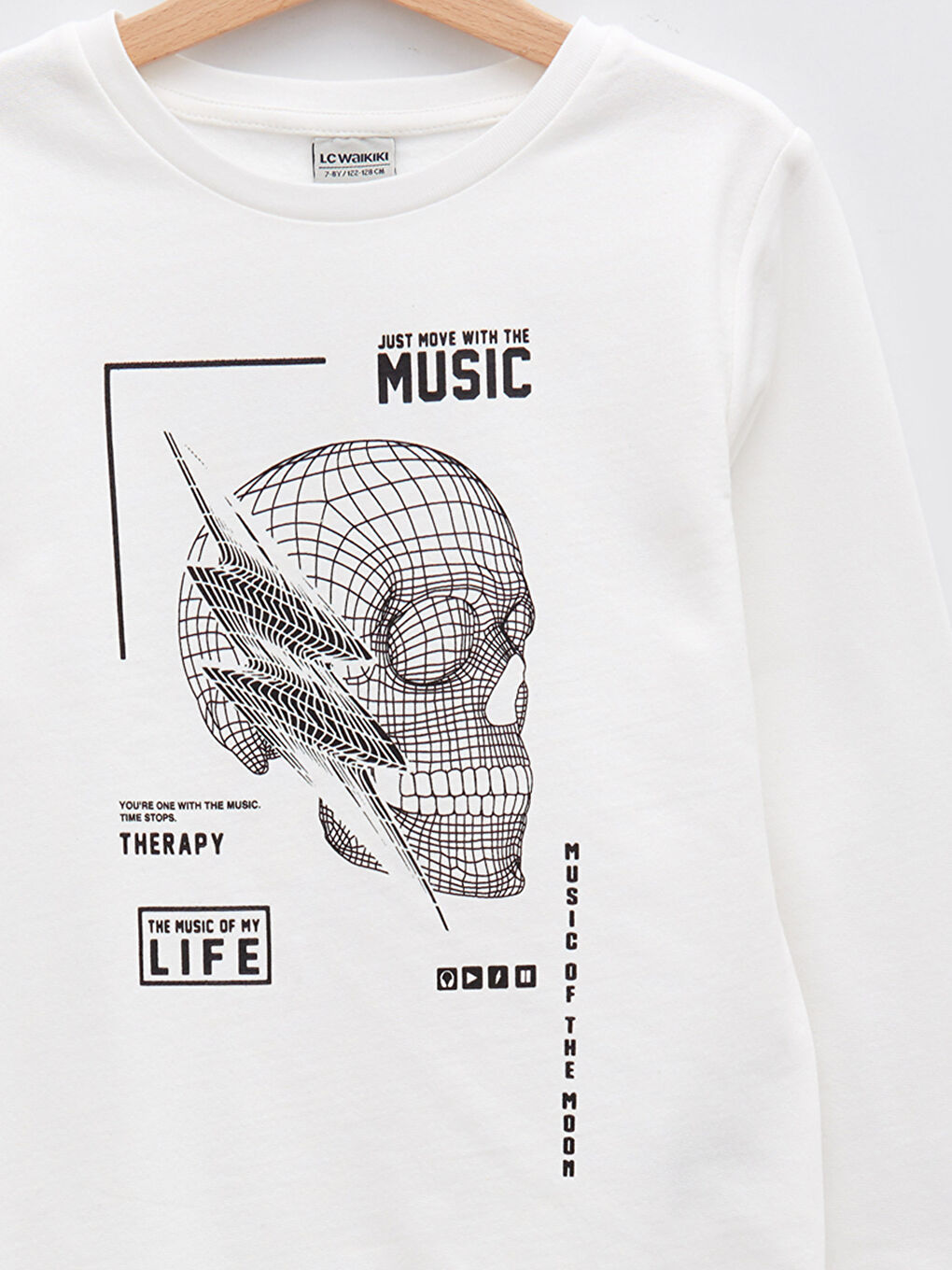 Crew Neck Printed Long Sleeve Boys' Sweatshirt-2