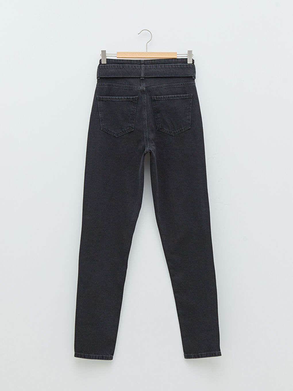 LCW Jeans High Waist Mom Fit Pocket Belt Detail Women's Rodeo Jeans -W1IT61Z8-327