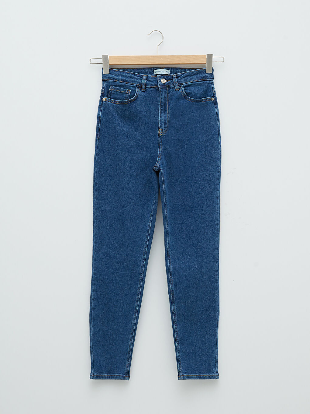 بنطلون جينز وسط عالي رفيع بجيوب للسيدات روديو-5