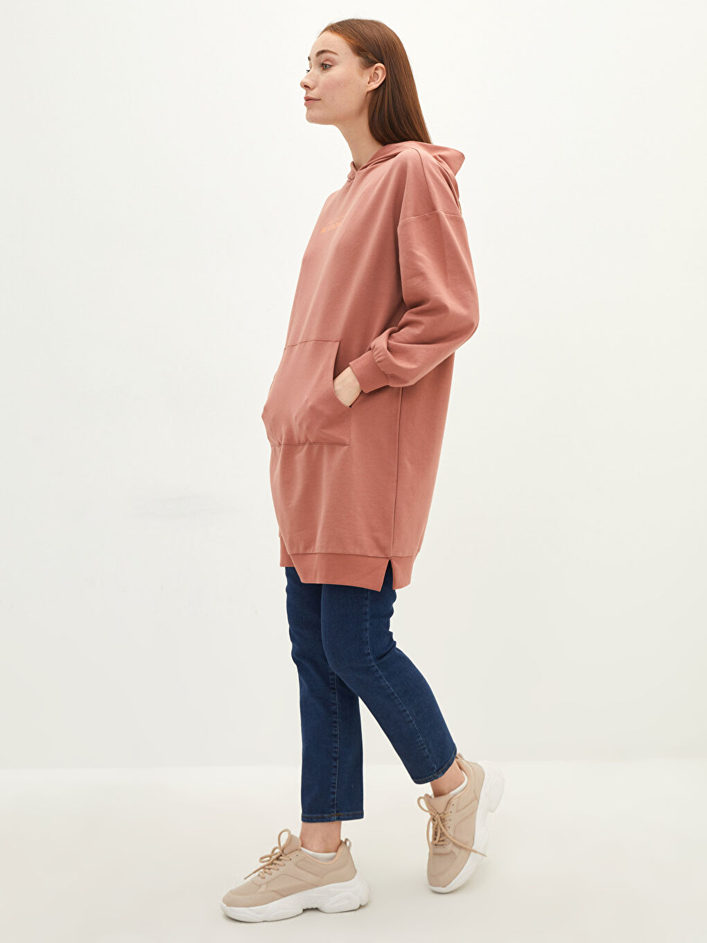 LCW Modest Jeans für Damen mit elastischem Bund, schmaler Quecksilber-Passform, geradem Bein, Taschen und Rodeo-Details -W1IT83Z8-H45