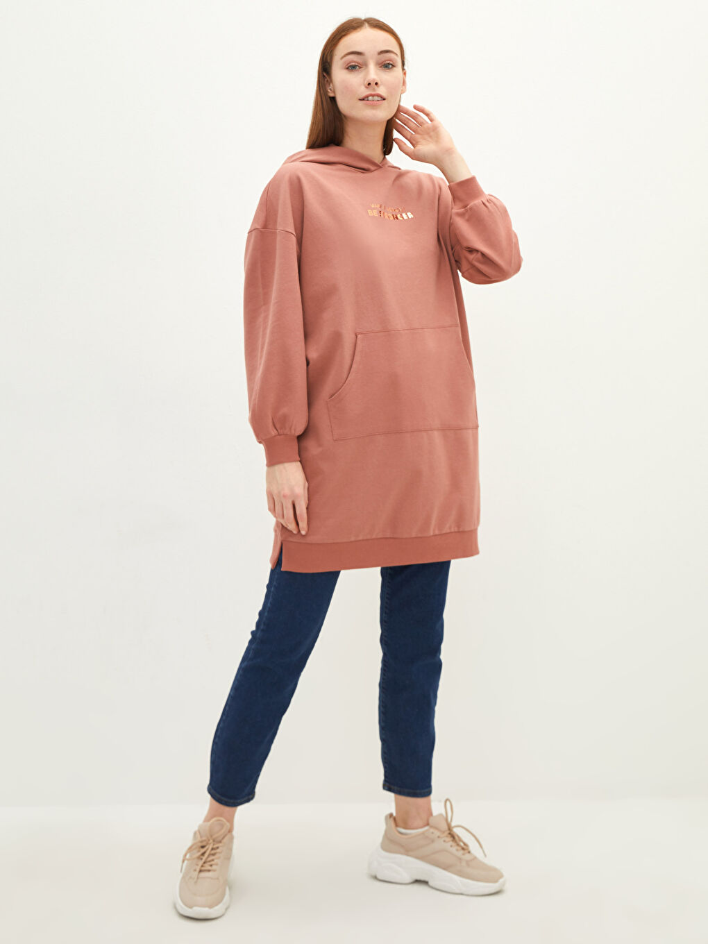 LCW Modest Jeans für Damen mit elastischem Bund, schmaler Quecksilber-Passform, geradem Bein, Taschen und Rodeo-Details -W1IT83Z8-H45