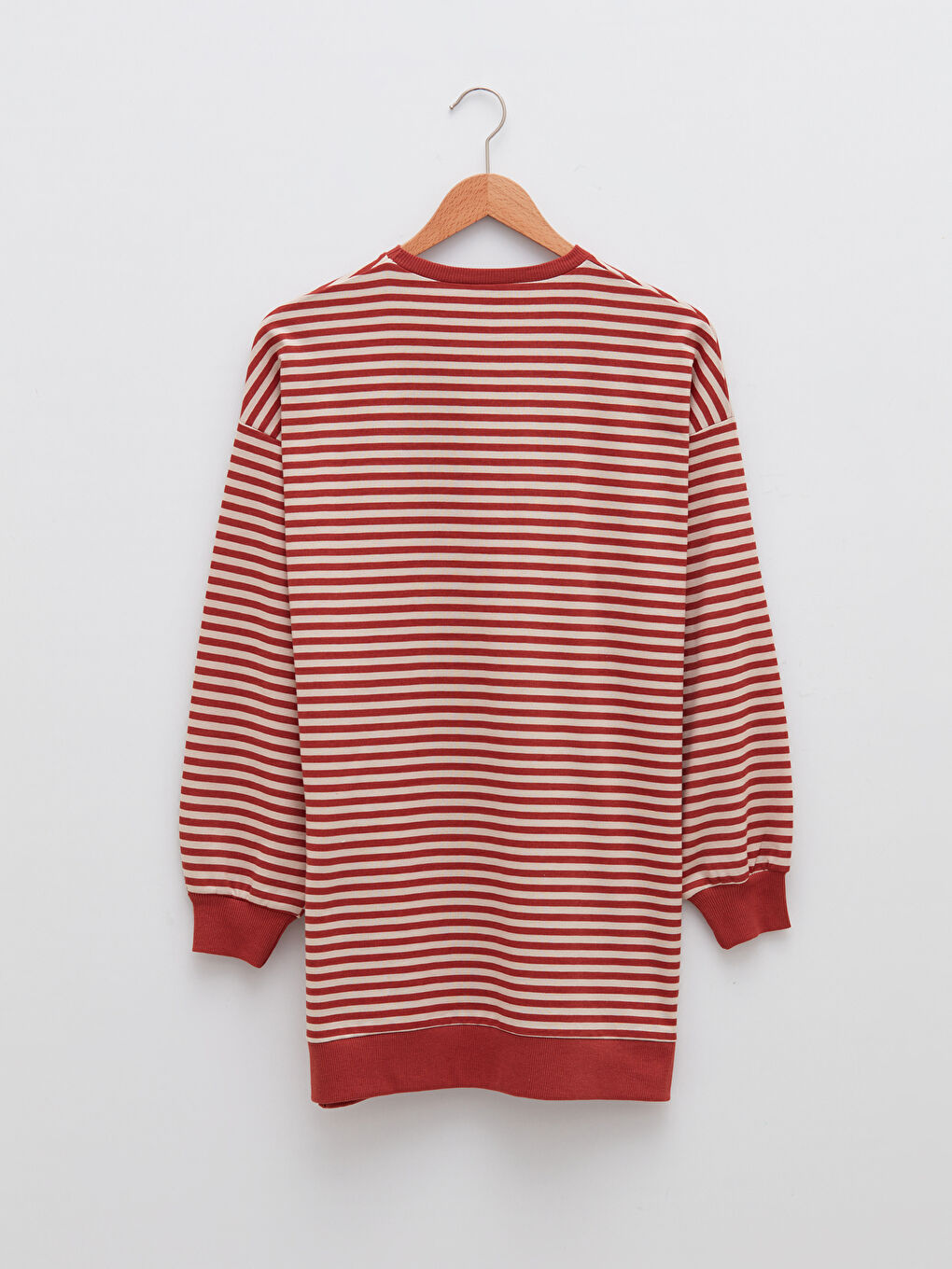 LCW Modest Striped Oversize Women's Sweatshirt Tunic -W1IT88Z8-LEF