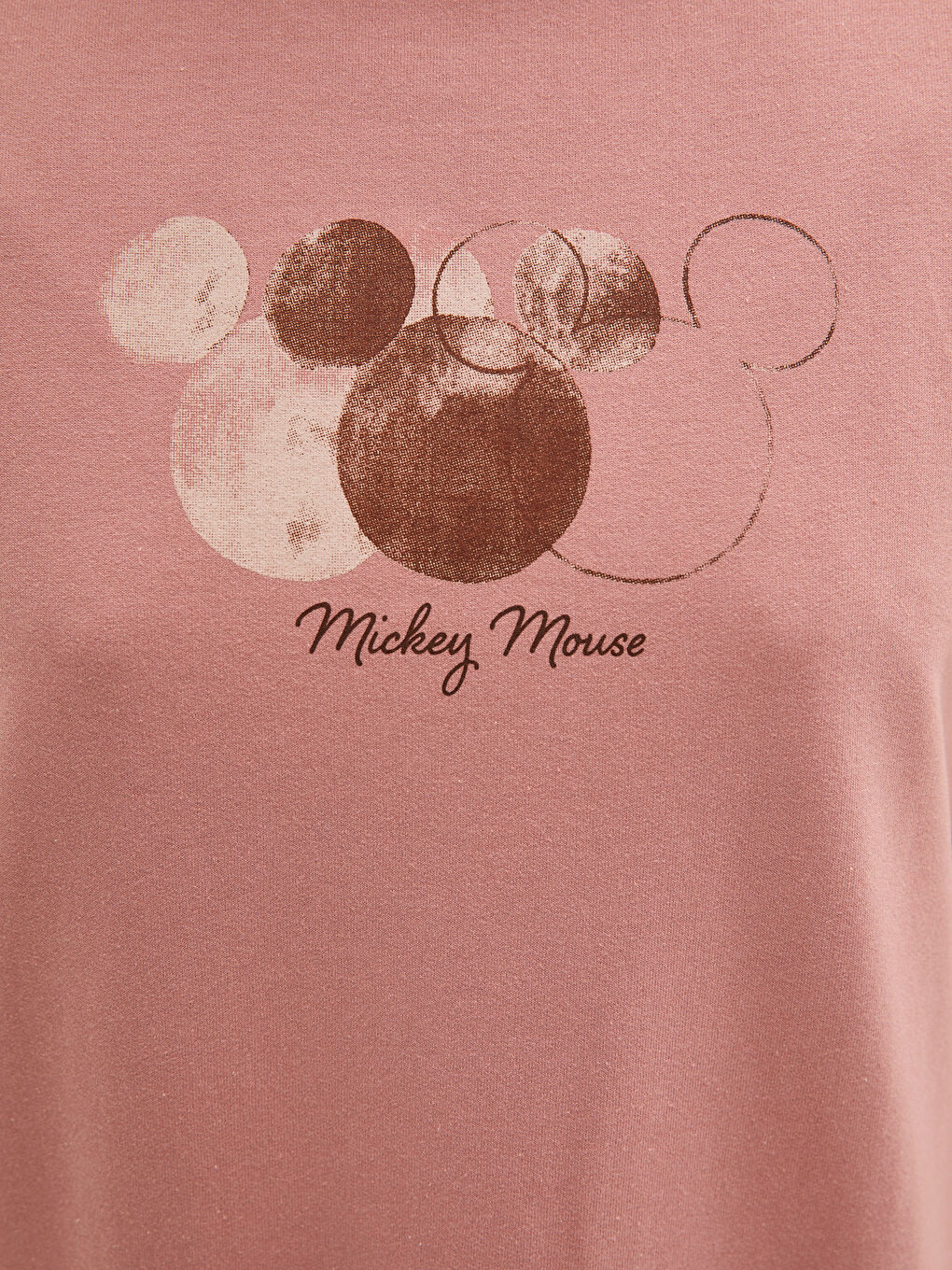 LCW Modest Gül Kurusu Dik Yaka Mickey Mouse Baskılı Uzun Kollu Kadın Sweatshirt Tunik - 3