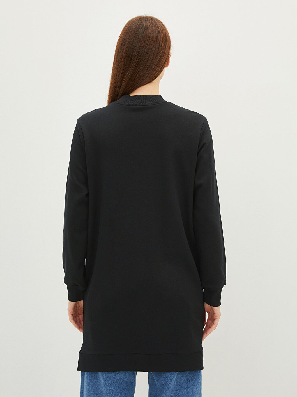 Funnel Neck Women's Sweatshirt Tunic-9