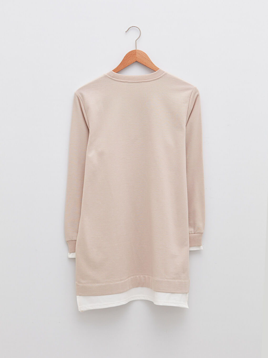 LCW Modest Rundhalsausschnitt Schlicht Langarm Sweatshirt-Tunika für Damen -W1IU10Z8-RTU