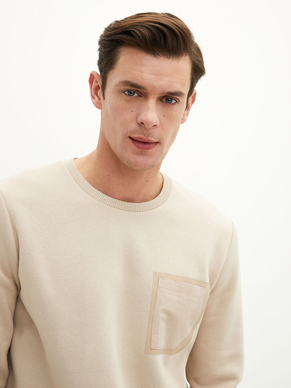 Crew Neck Long Sleeve Men's Sweatshirt-1