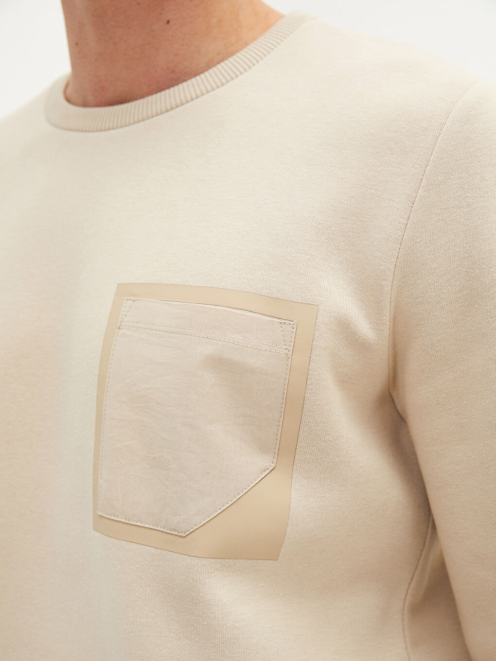 Crew Neck Long Sleeve Men's Sweatshirt-3