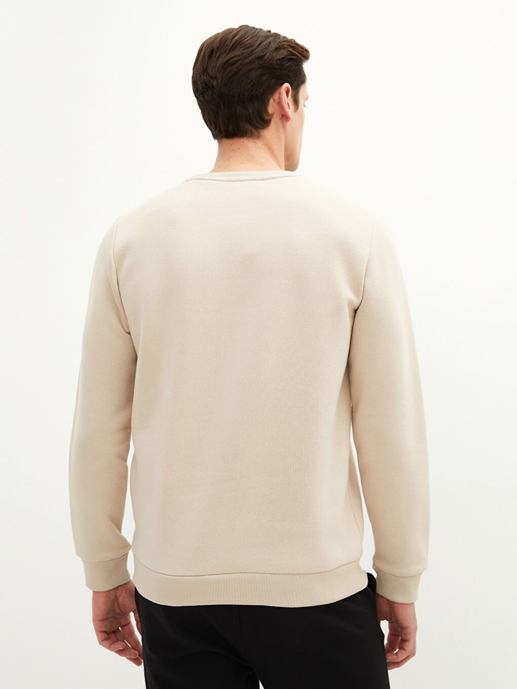 Crew Neck Long Sleeve Men's Sweatshirt-4