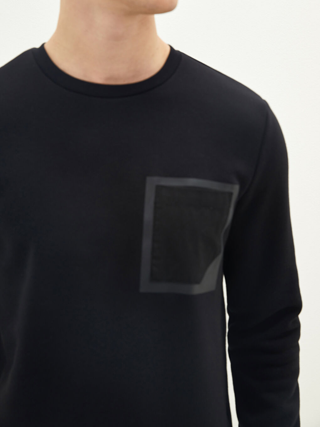 Crew Neck Long Sleeve Men's Sweatshirt-3