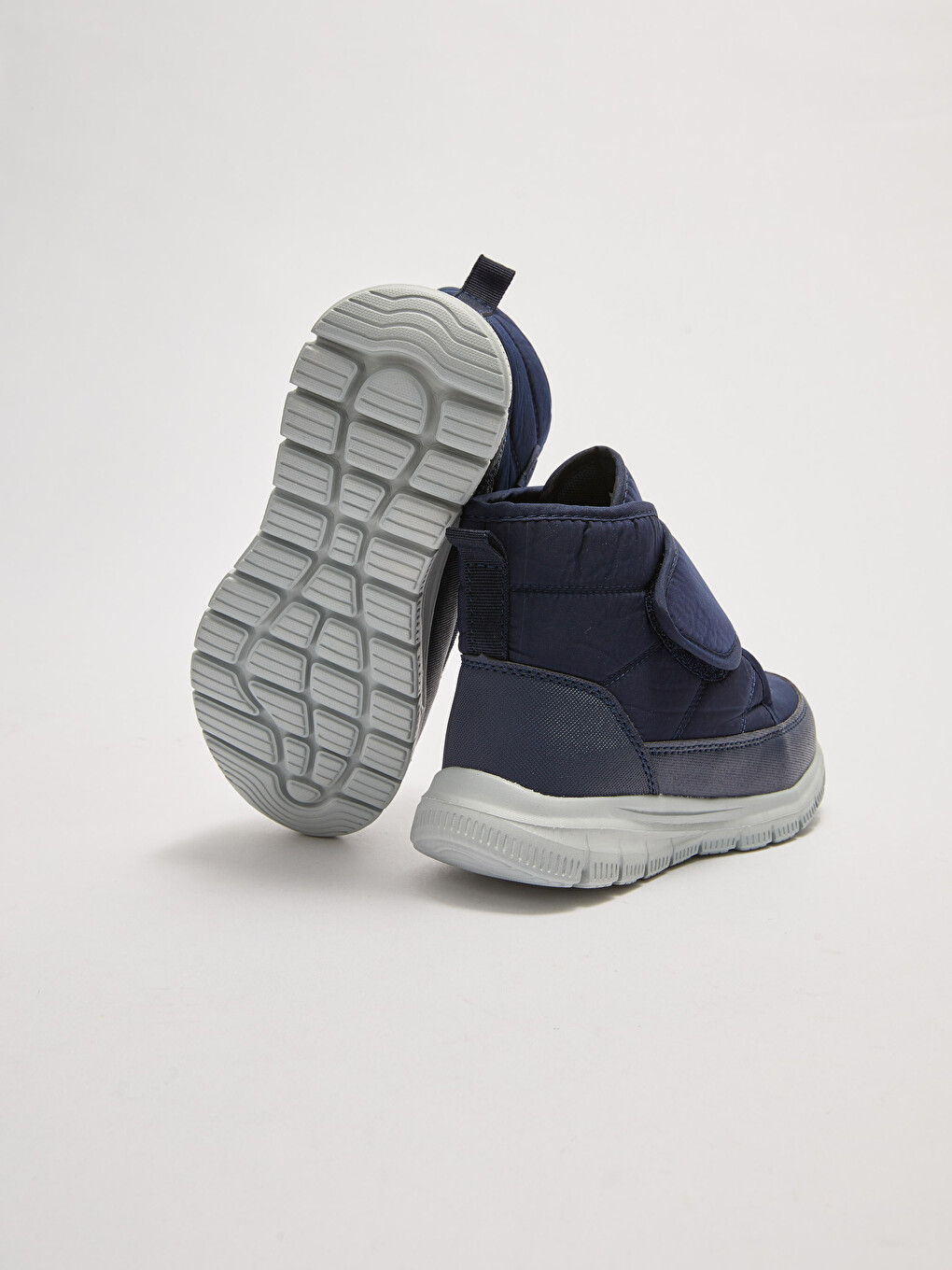 Chaussures De Sport Garçon Aspect Cuir Velcro Hauteur Cheville Semelle Épaisse-3