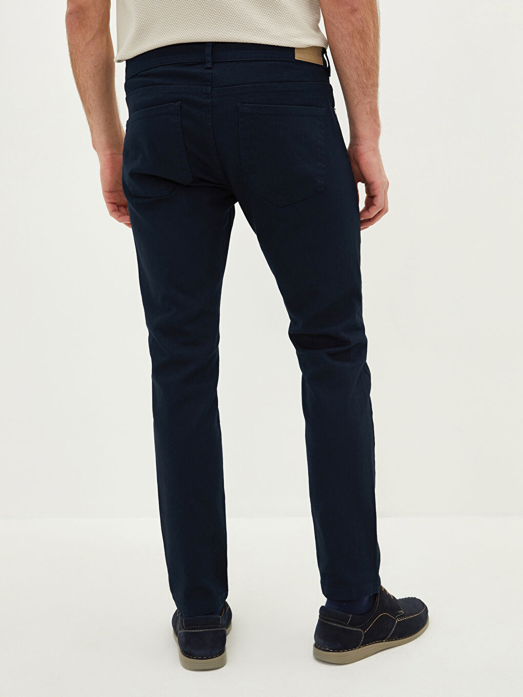 Lacivert Slim Fit Gabardin Erkek Pantolon-4