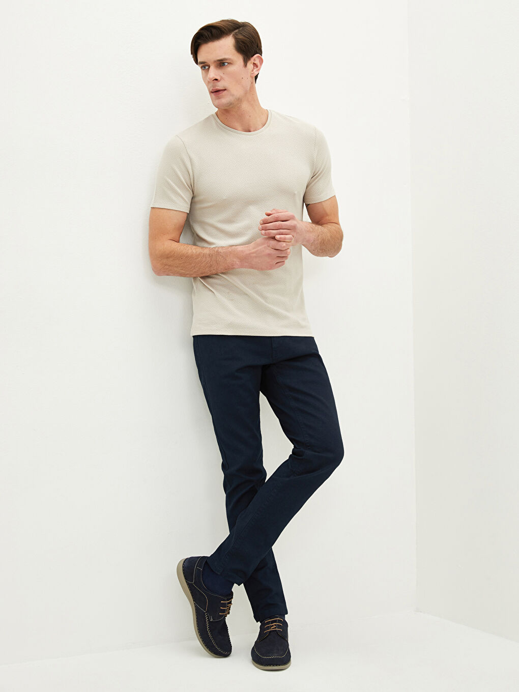 Lacivert Slim Fit Gabardin Erkek Pantolon