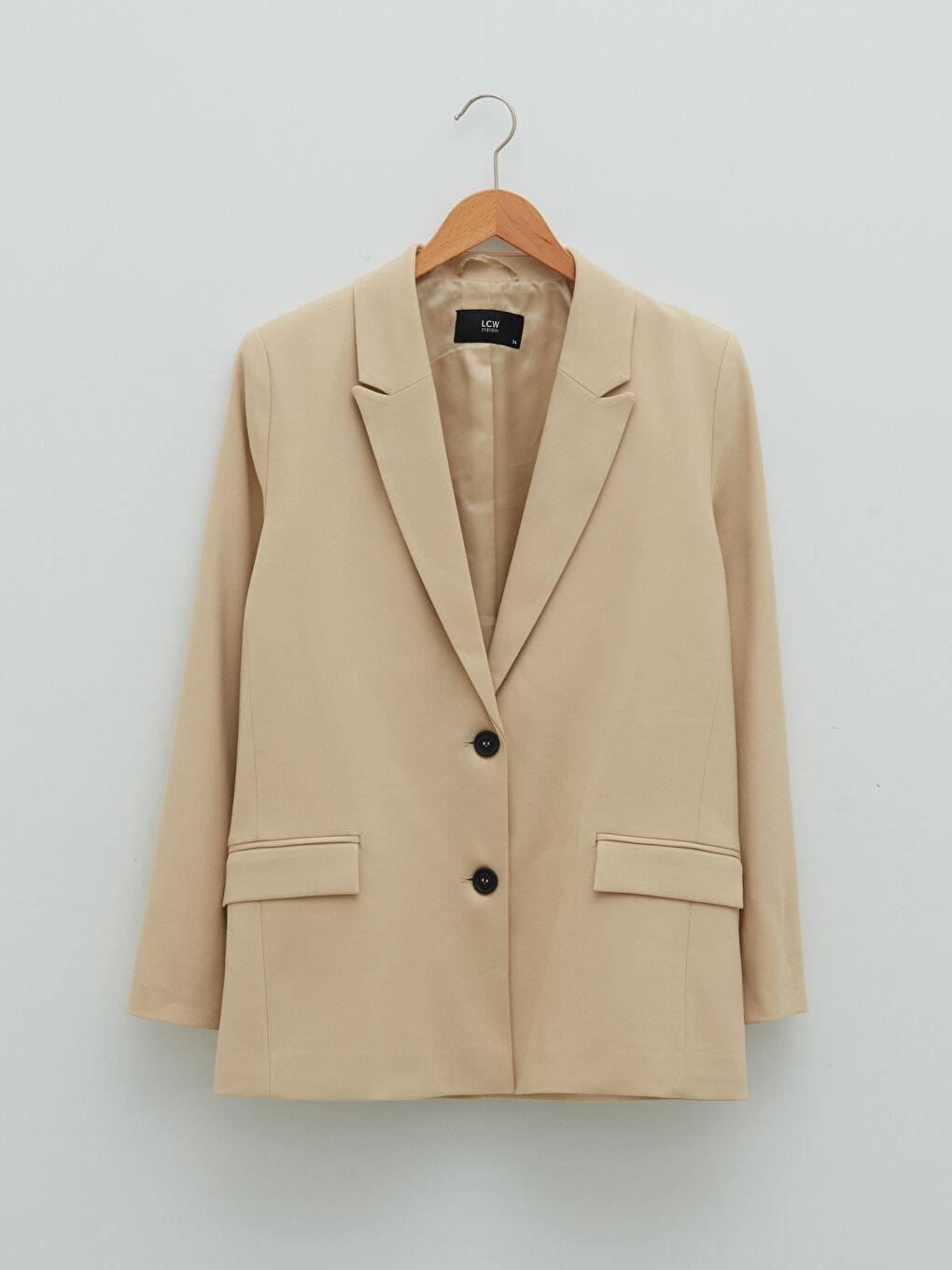 بليزر نسائي بكم قصير وتفاصيل حزام بأزرار-5