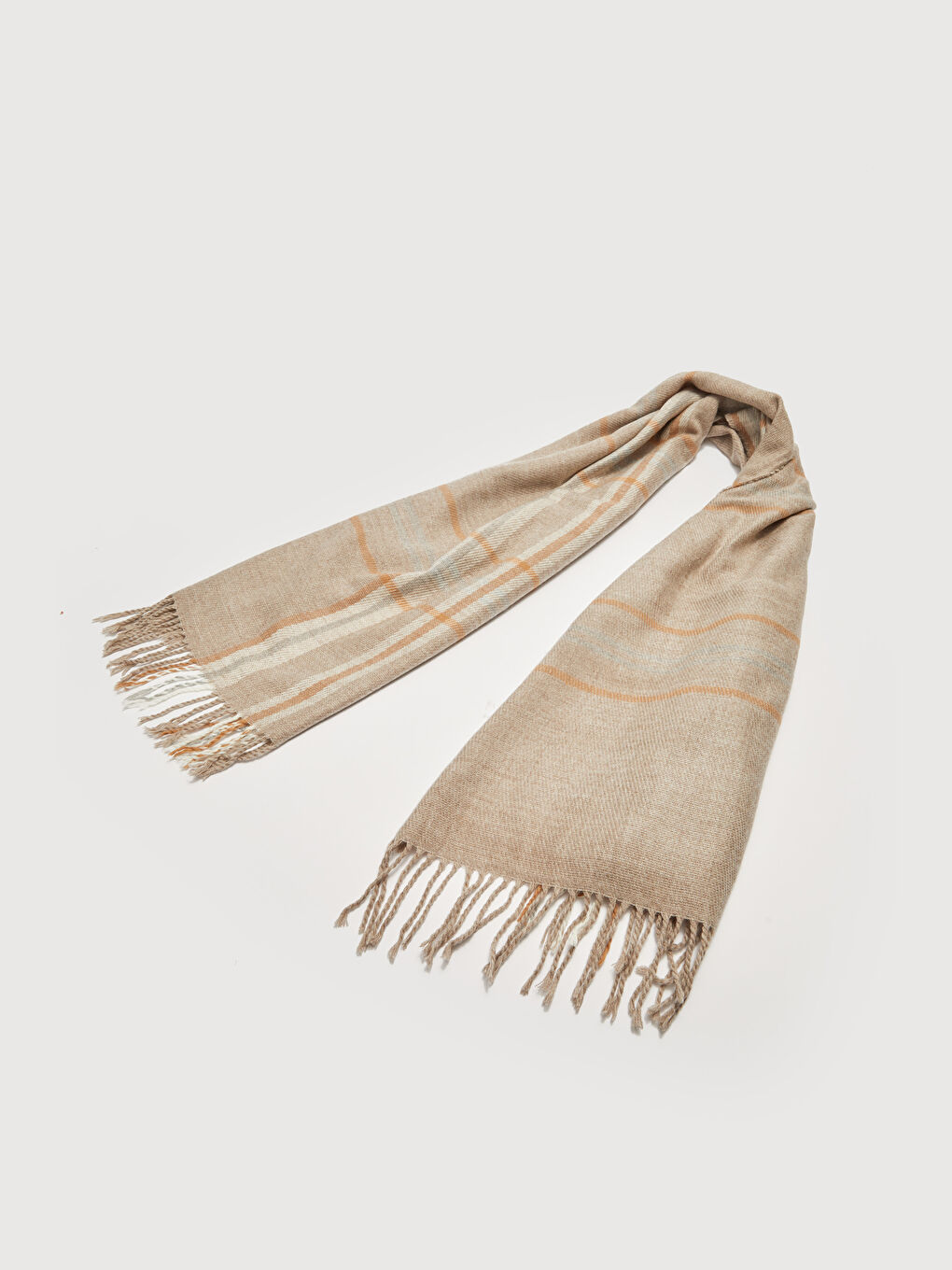 Tasseled Striped Women's Scarf-5