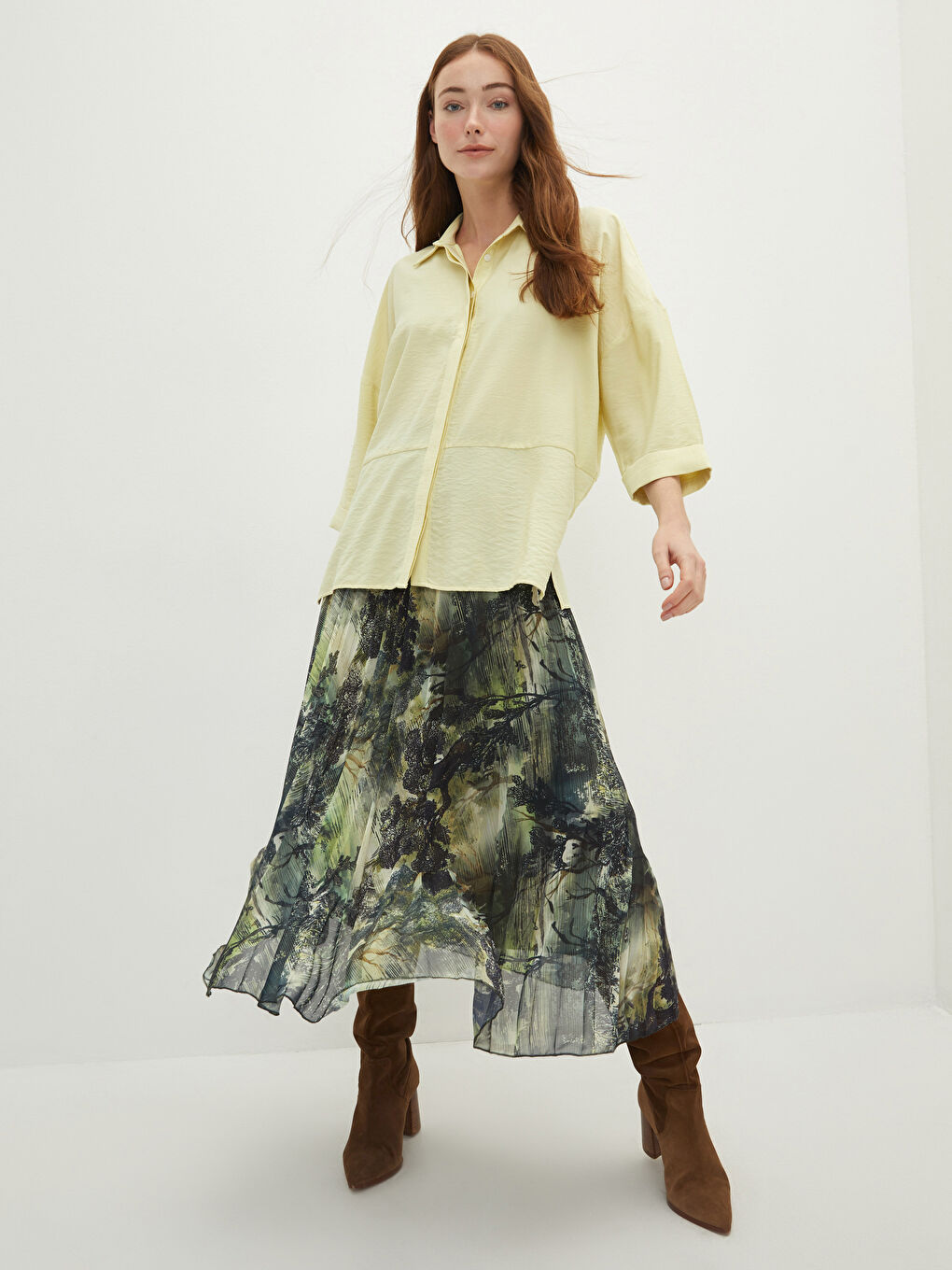 Chemise Femme à Manches Courtes Droite avec Fermeture à Boutons sur le Devant-2