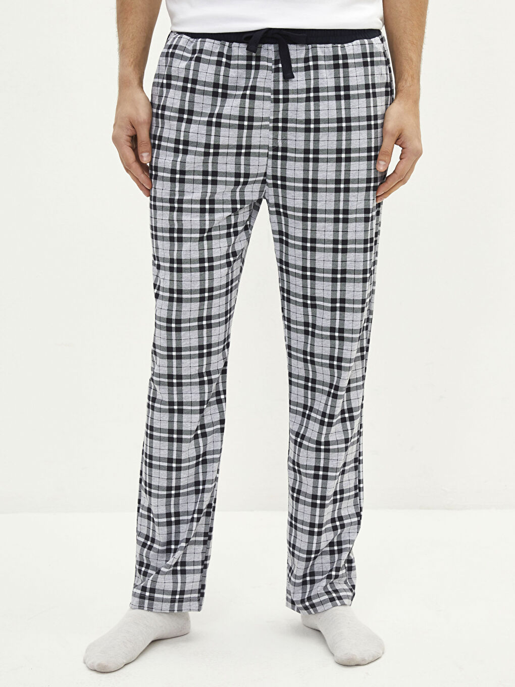 قيعان بيجامة كاروهات عادي للرجال-2