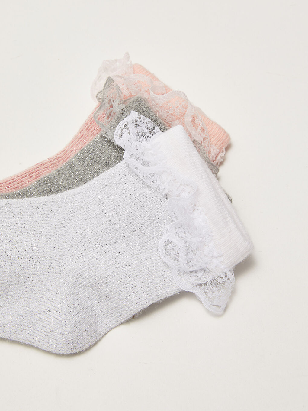 Pembe Basic Kız Bebek Soket Çorap 3'lü-2