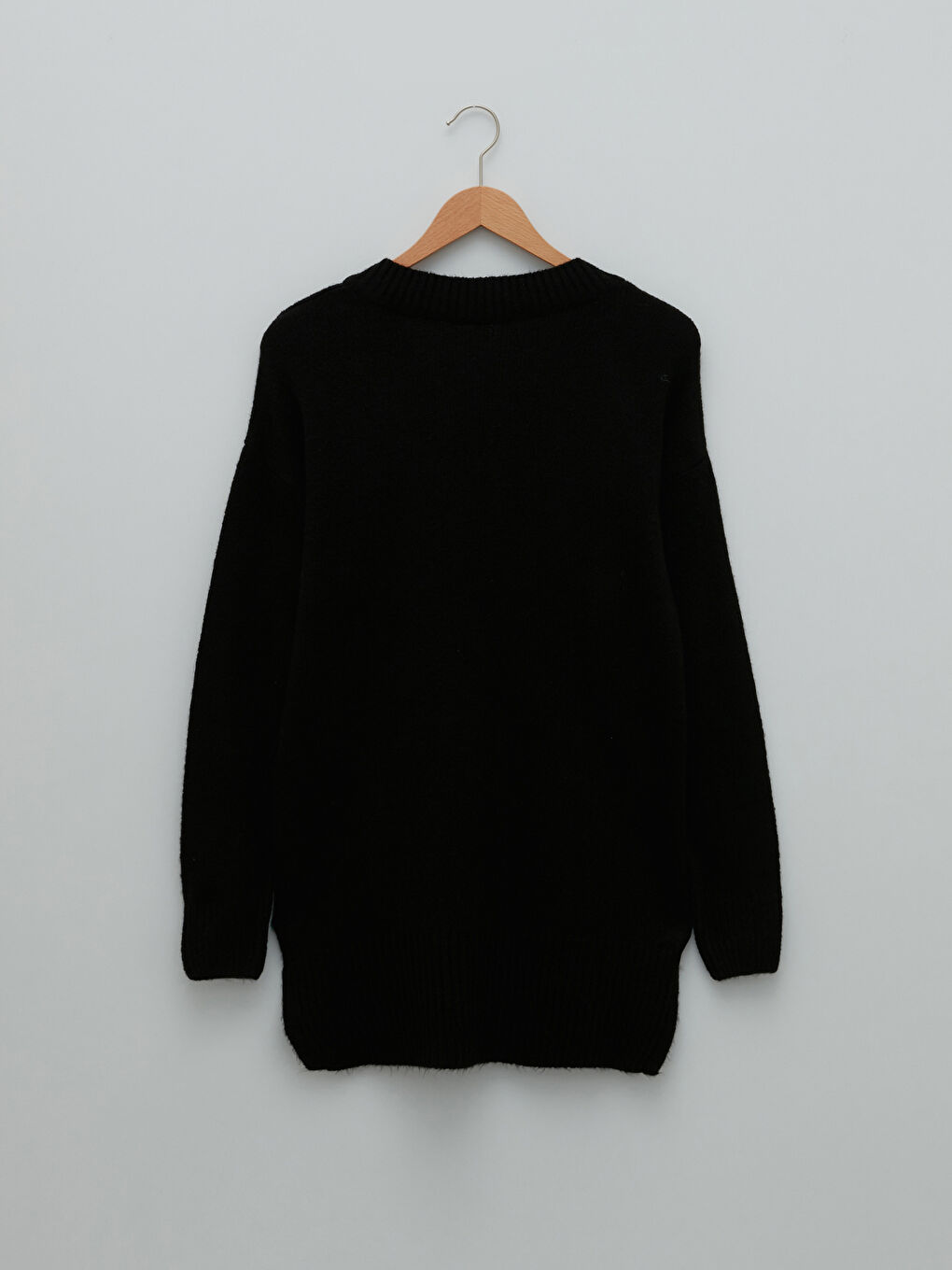 Пуловер с V-образно деколте, изчистен, дълъг ръкав, трико за жени-6