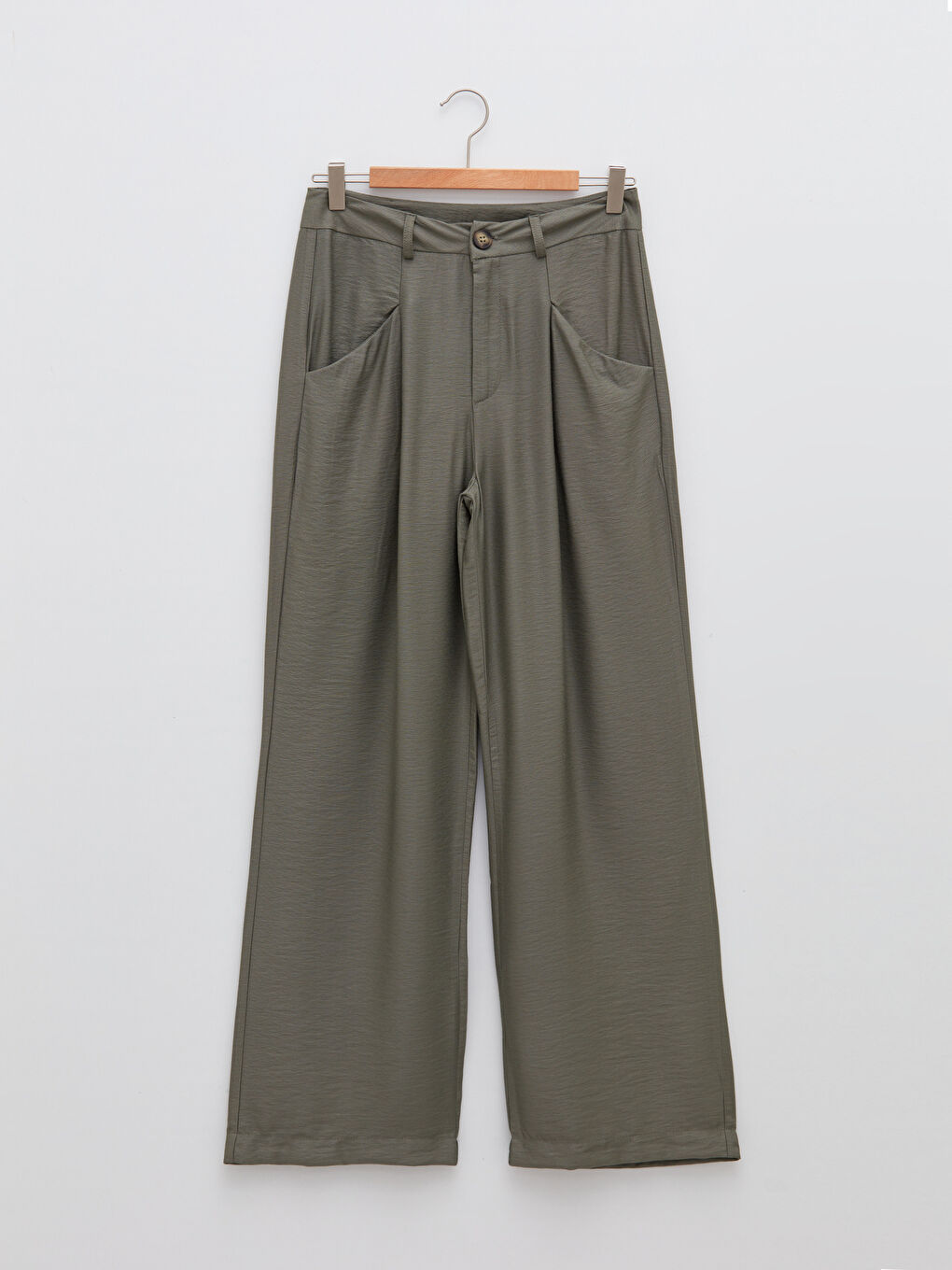 Haki LCW Modest Basic Bol Kadın Pantolon-5