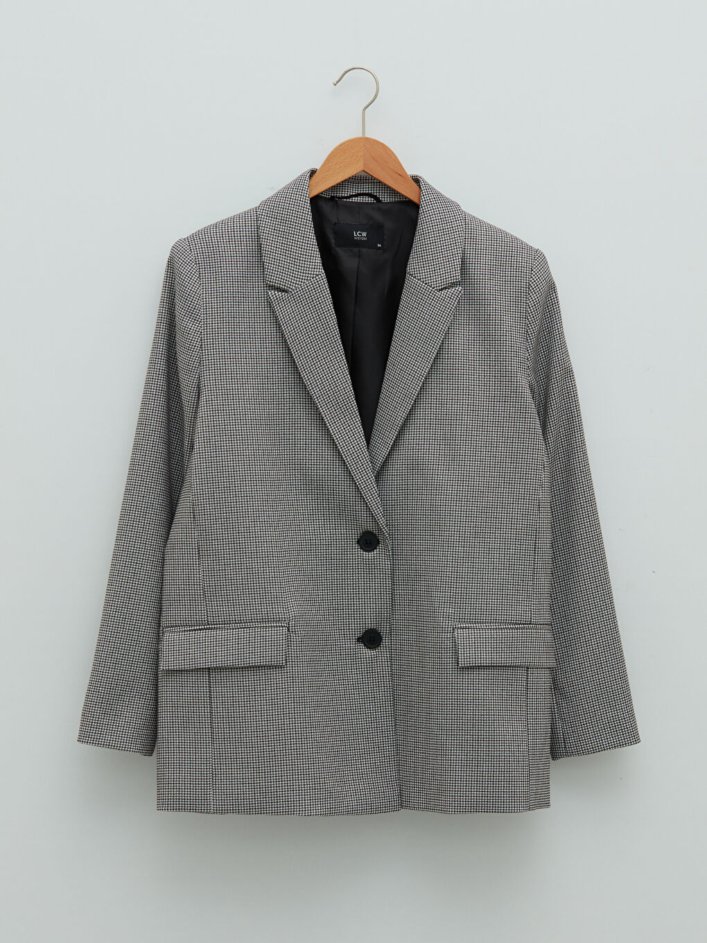 Sacou Blazer Pentru Femei Cu Mânecă Lungă, Imprimat, Cu Nasturi În Față-5