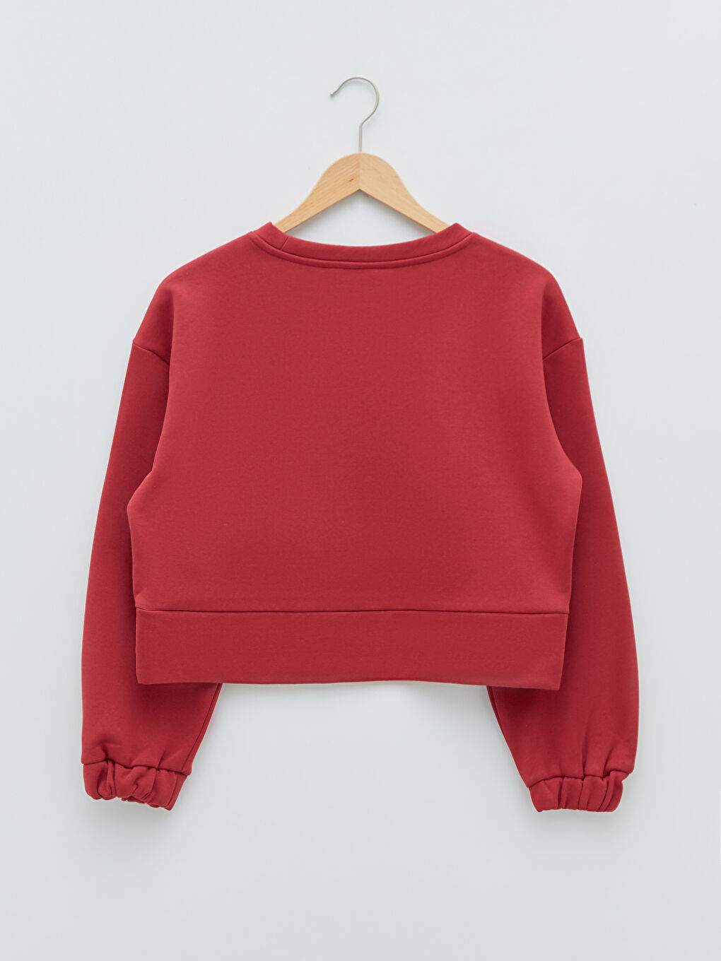 Crew Neck Plain Long Sleeve Women's Sweatshirt-6