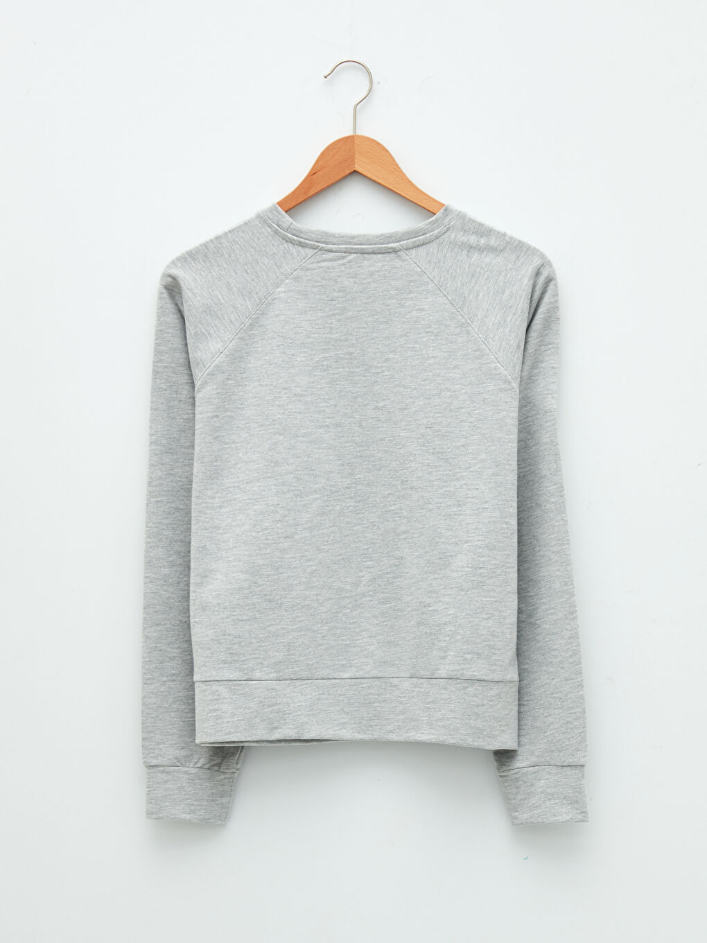 Crew Neck Plain Long Sleeve Women's Sweatshirt-6