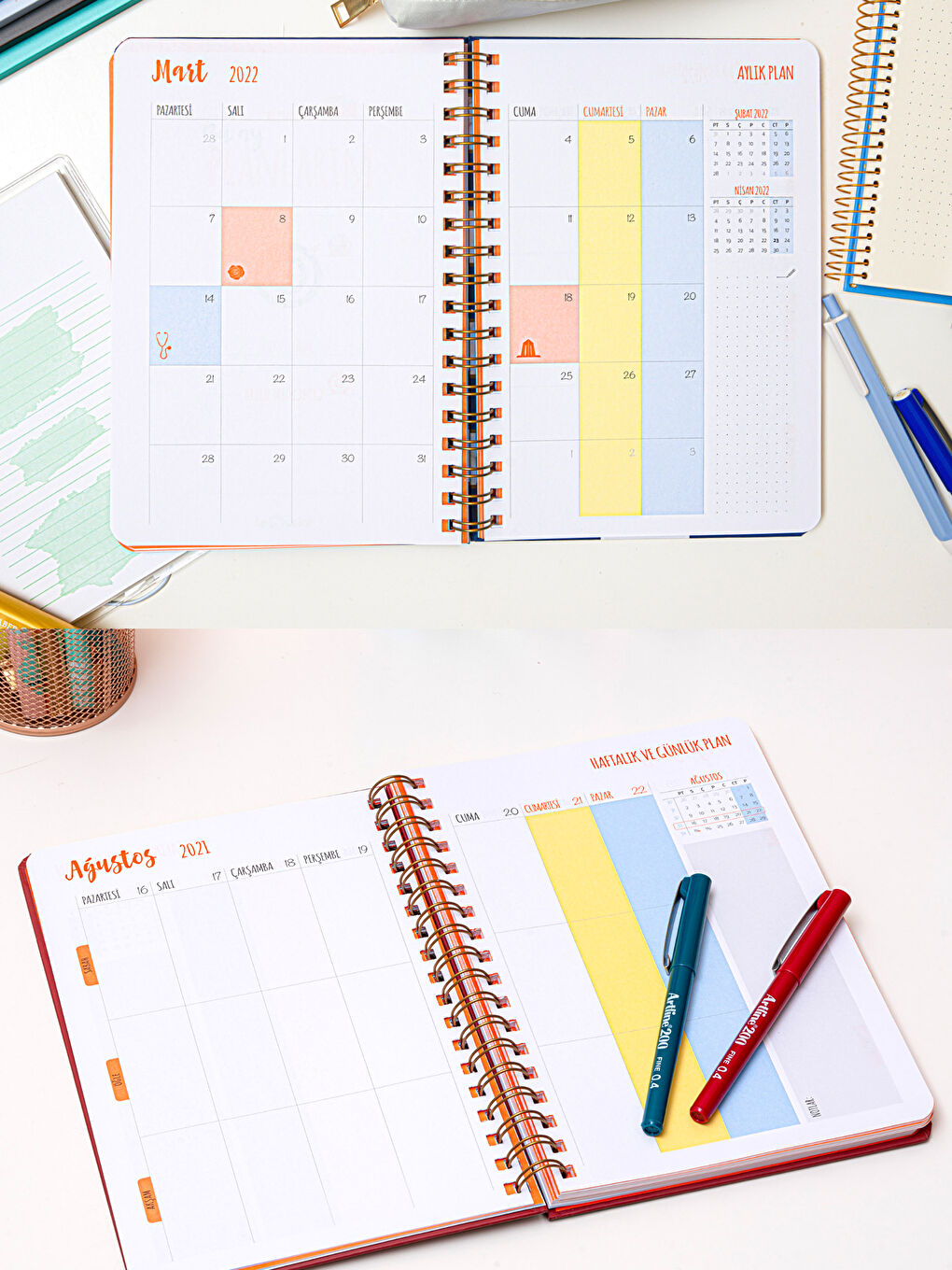 لي كولور أجندة أكاديمية زهري-3