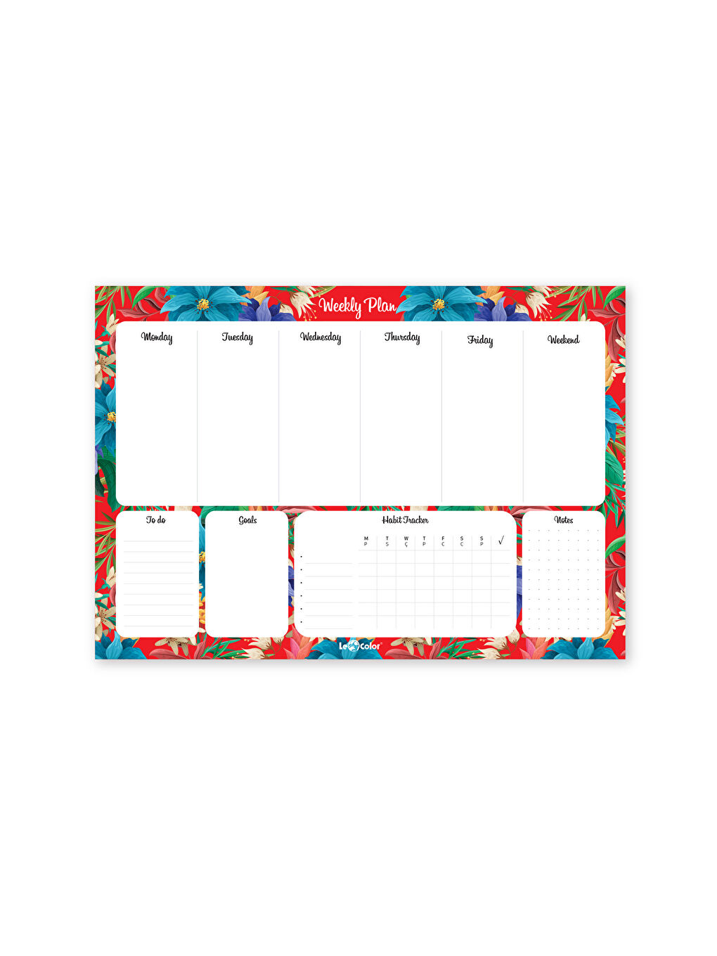 لي كولور مخطط أسبوعي زهري