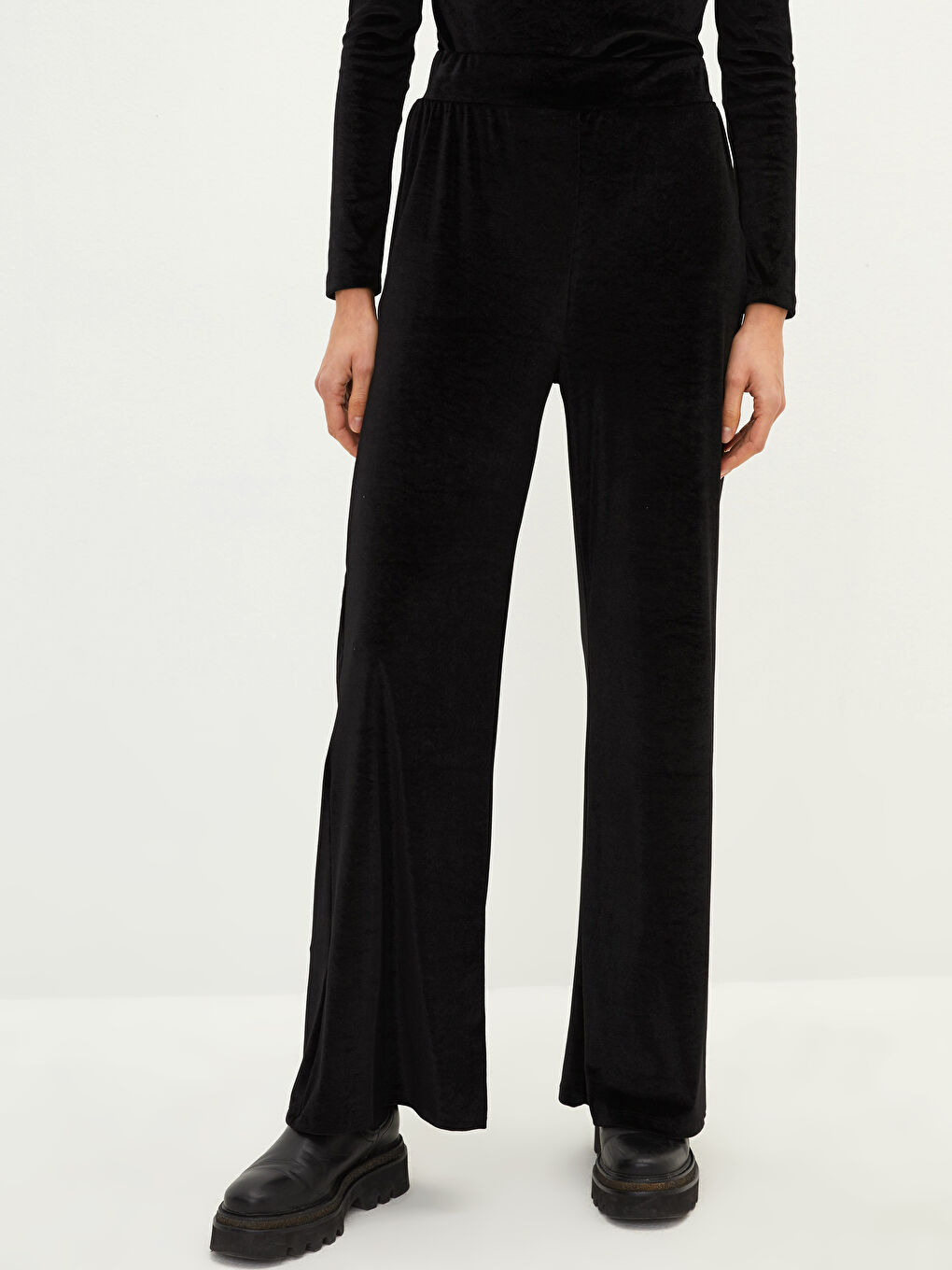 High Waist Straight Wide Leg Corduroy Women's Sweatpants-5