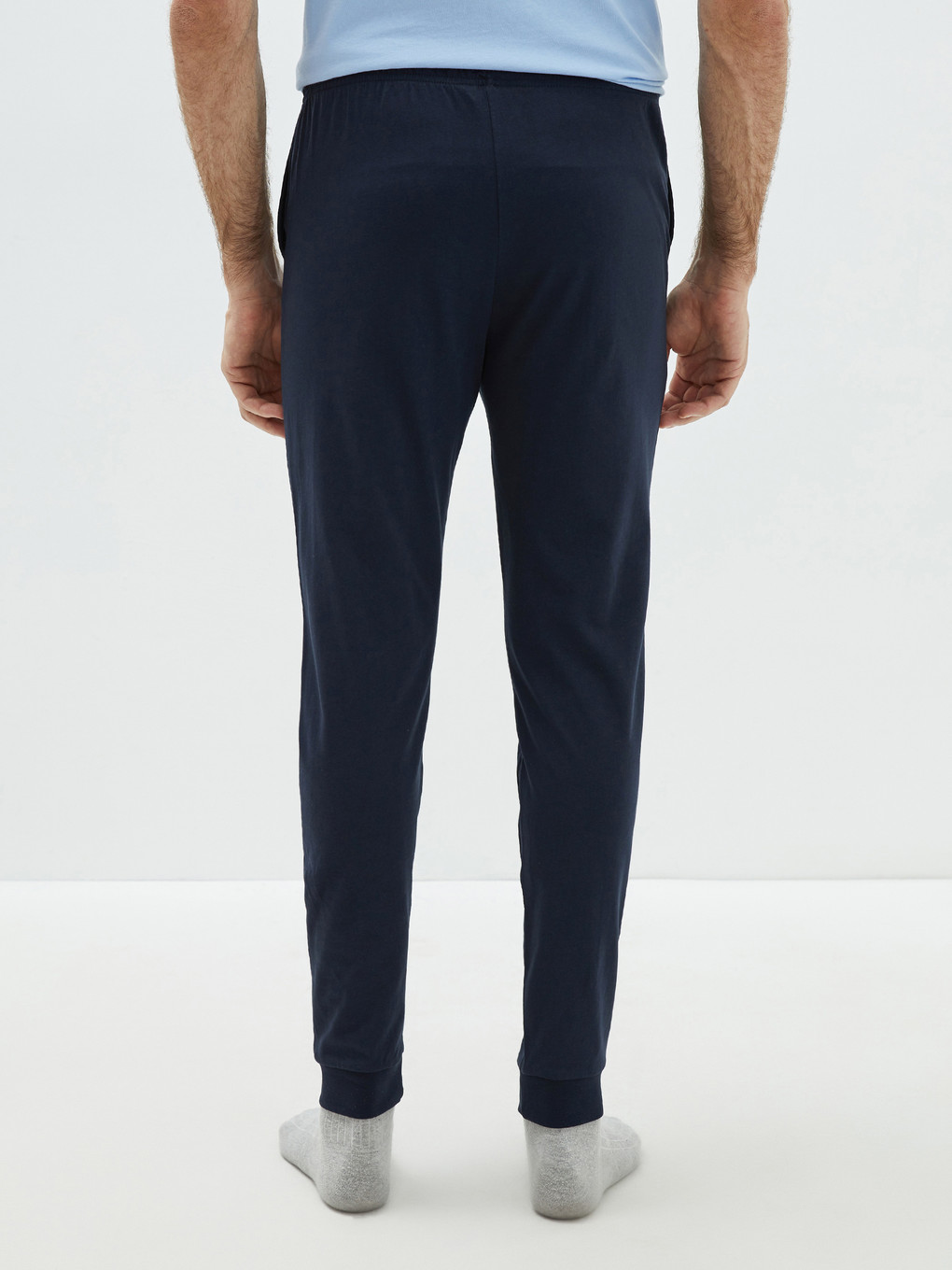 Lacivert Standart Kalıp Baskılı Erkek Pijama Alt-4