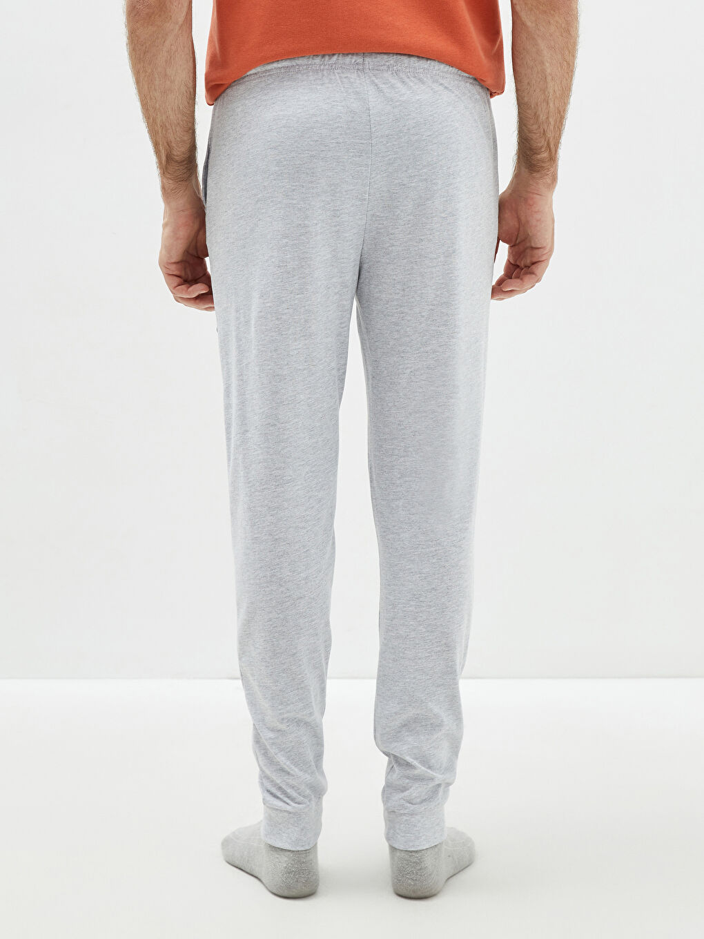 Gri Standart Kalıp Baskılı Erkek Pijama Alt-4