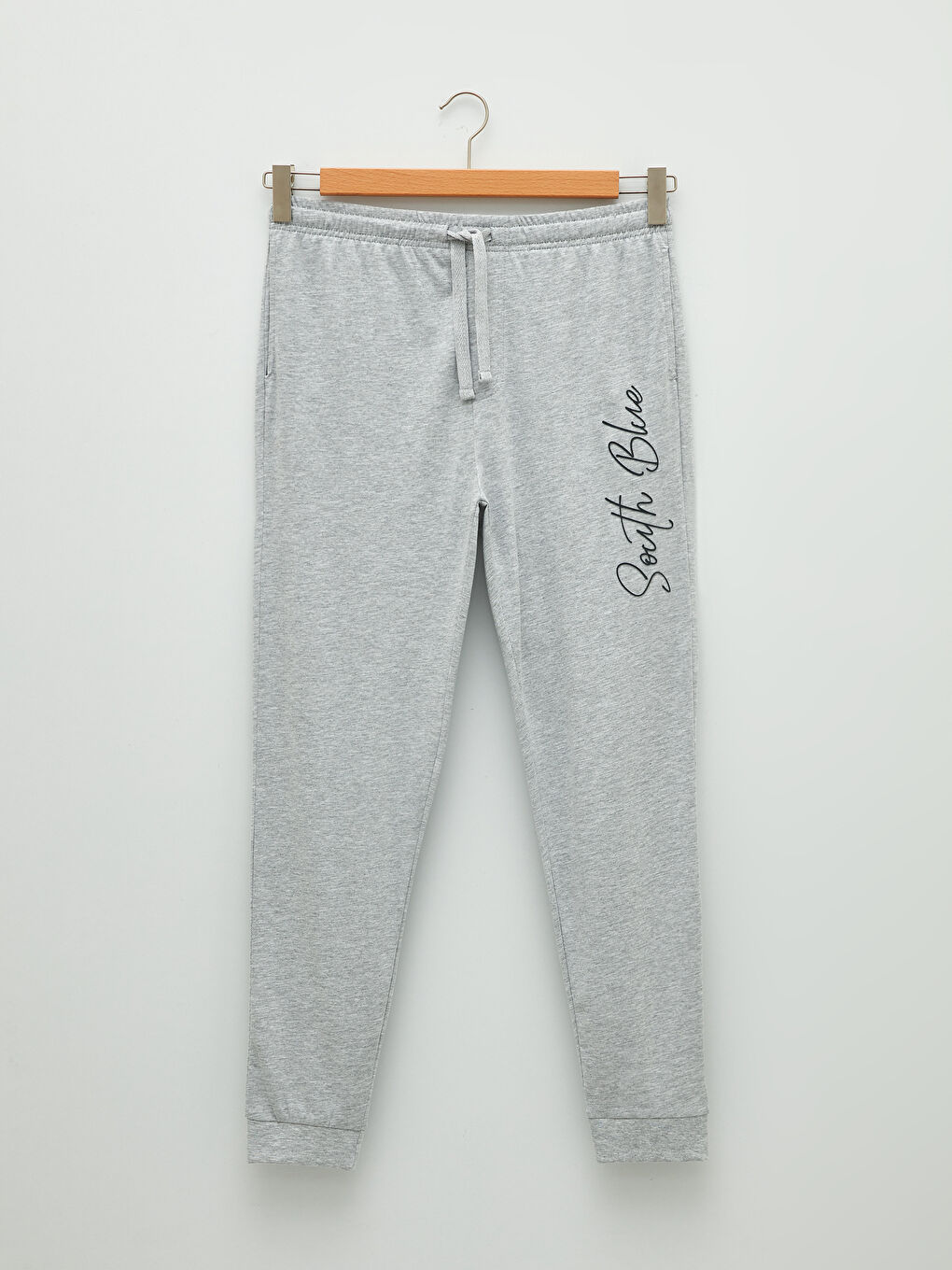 Gri Standart Kalıp Baskılı Erkek Pijama Alt-5