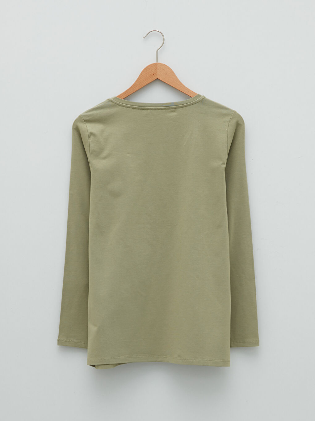 T-shirt pour Femmes Grande Taille Col Rond Droit Manches Longues-4