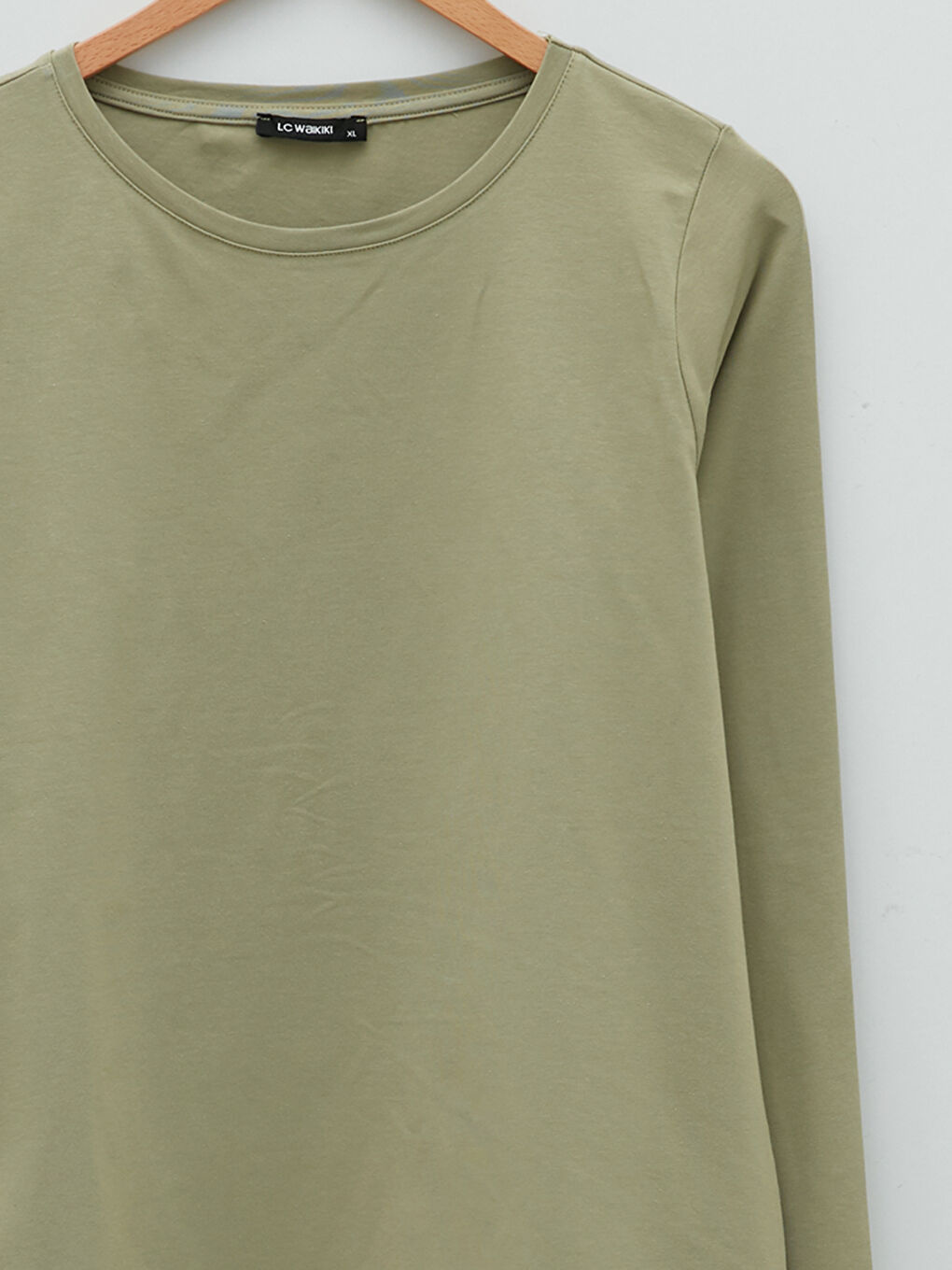 T-shirt pour Femmes Grande Taille Col Rond Droit Manches Longues-5