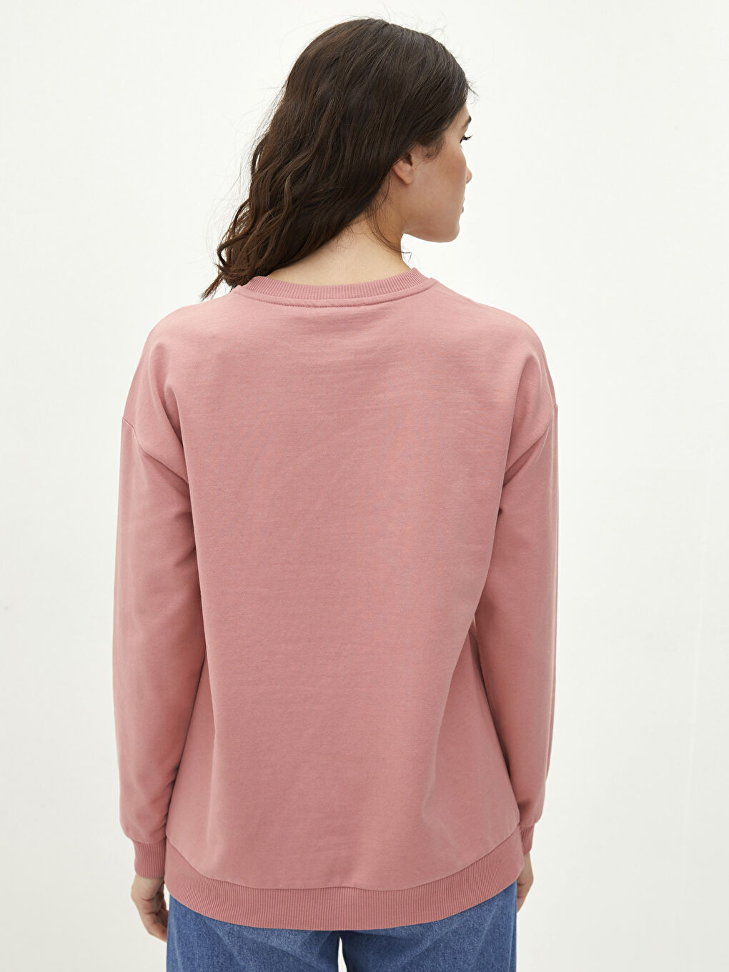 Crew Neck Printed Long Sleeve Women's Sweatshirt-4