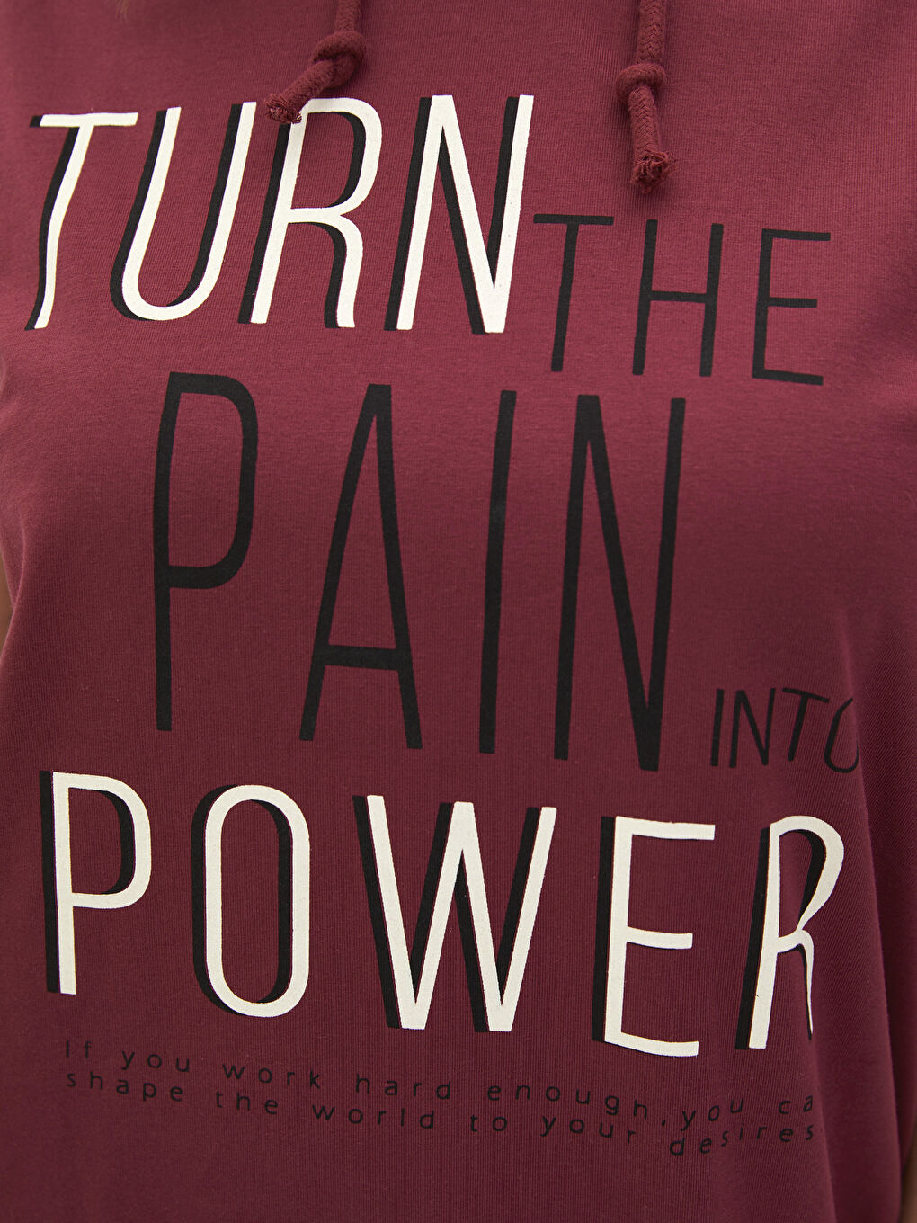 Hanorac Mărime Mare pentru Femei cu Mânecă Scurtă și Imprimeu cu Litere-3