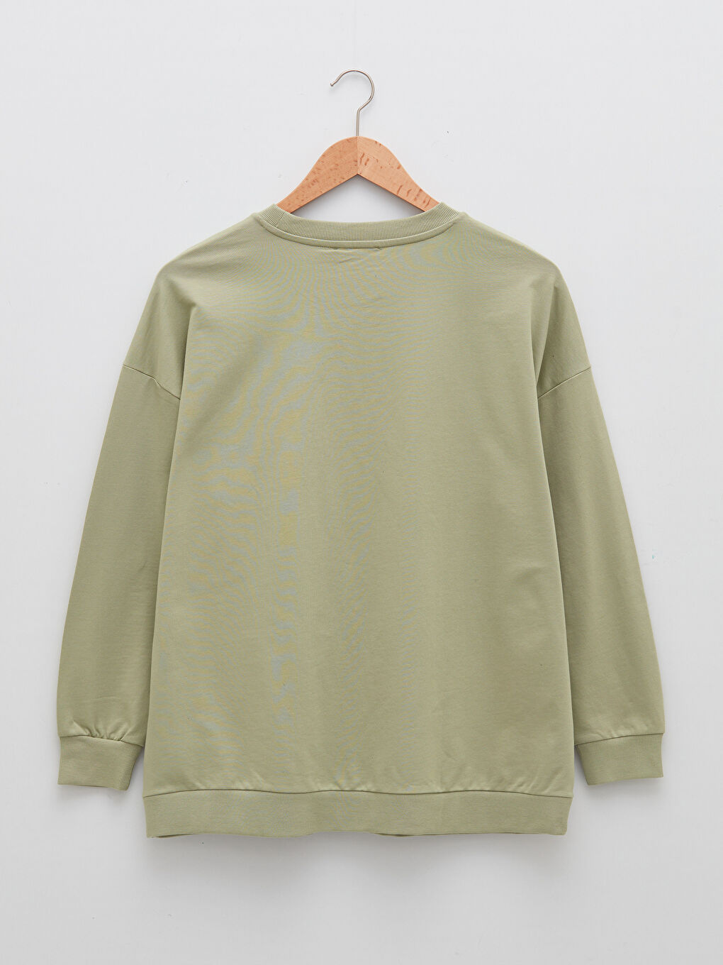 Sweat-shirt en Coton pour Femmes Grande Taille Col Rond Imprimé Slogan Manches Longues-6