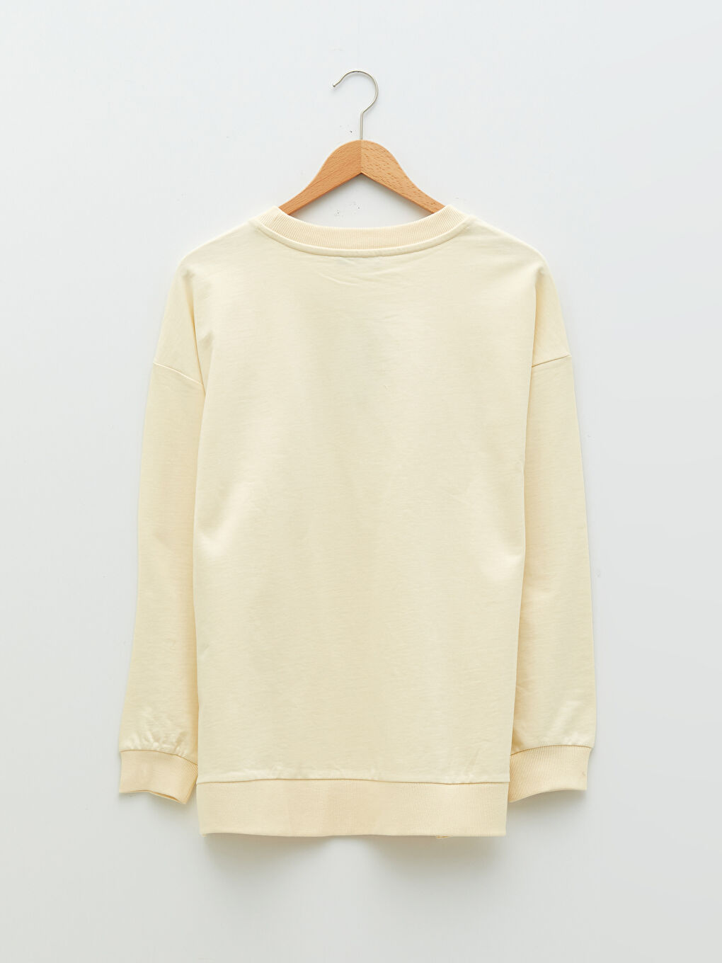 Large Size Crew Neck Letter Printed Long Sleeve Cotton Women's Sweatshirt-6