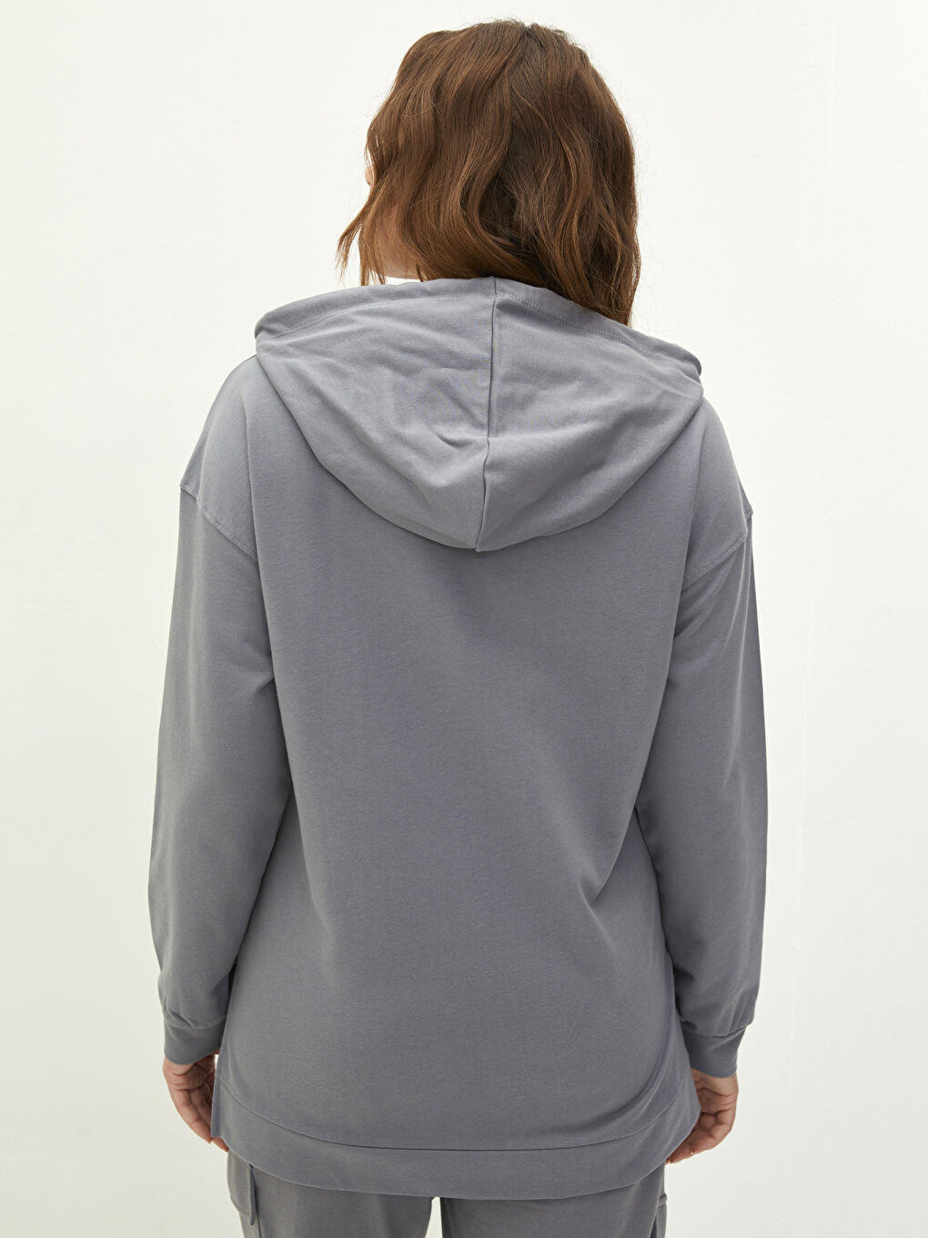 Women's Plus Size Hooded Printed Long Sleeve Sweatshirt-4