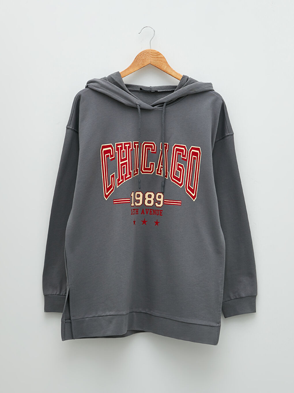 Women's Plus Size Hooded Printed Long Sleeve Sweatshirt-5