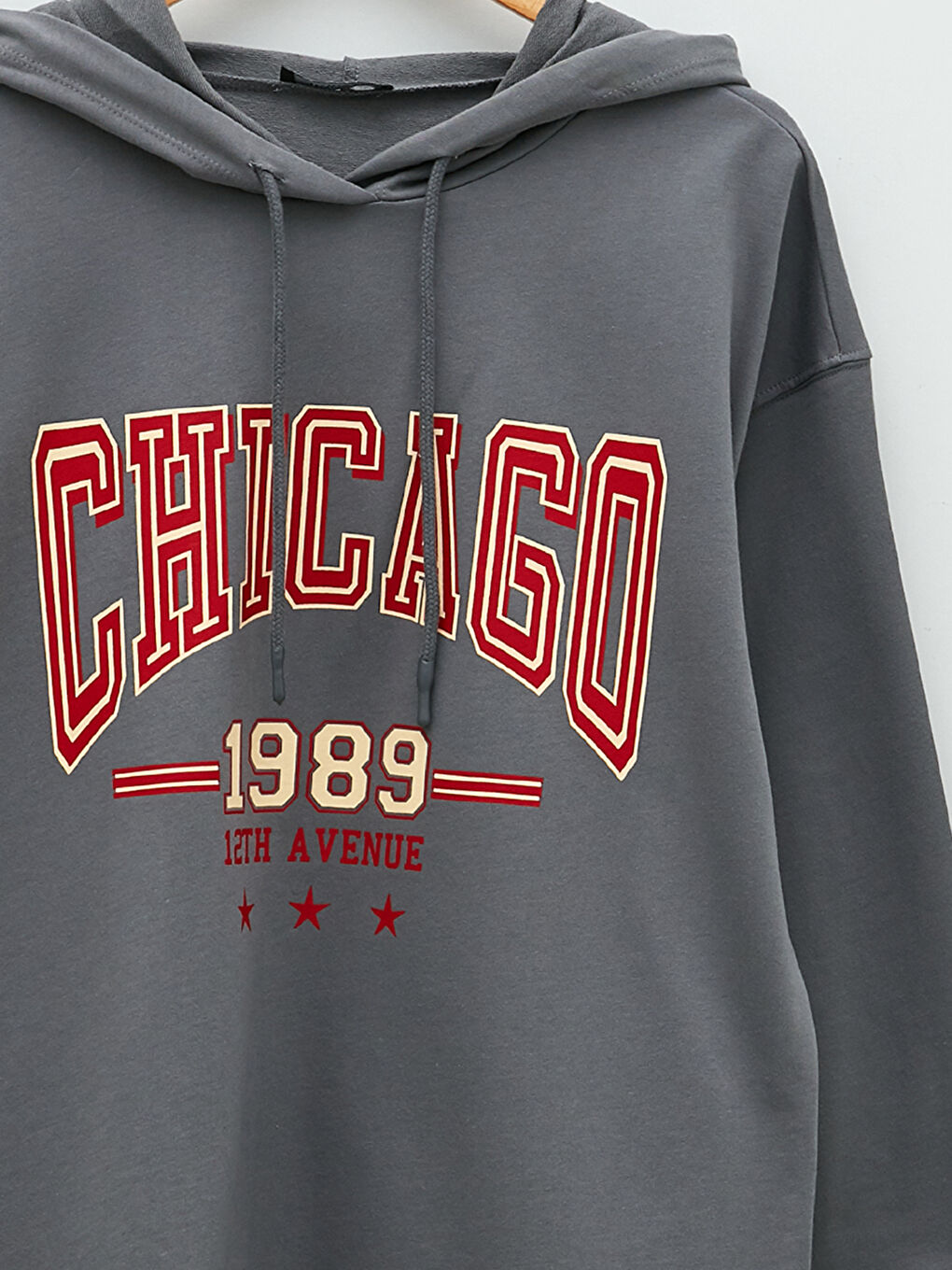 Women's Plus Size Hooded Printed Long Sleeve Sweatshirt-7