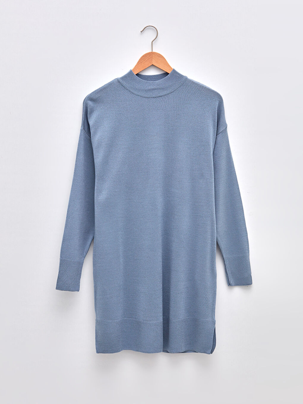 Half Turtleneck Straight Long Sleeve Women's Tunic-5