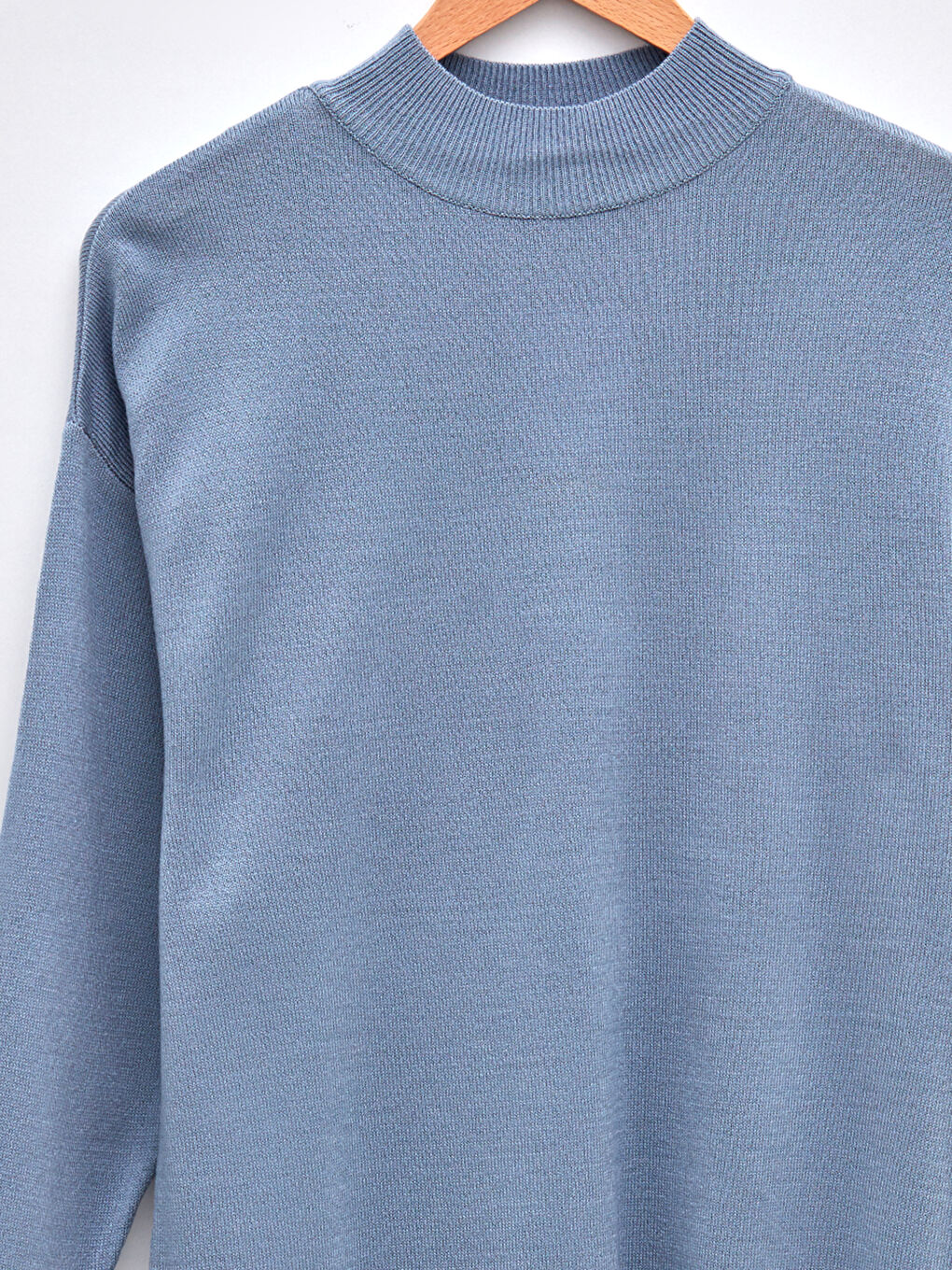 Half Turtleneck Straight Long Sleeve Women's Tunic-7