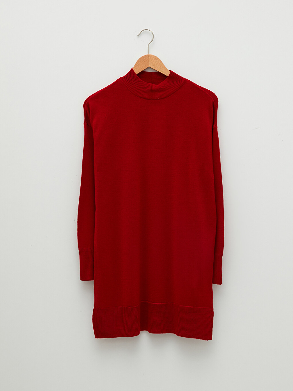 Half Turtleneck Straight Long Sleeve Women's Tunic-5