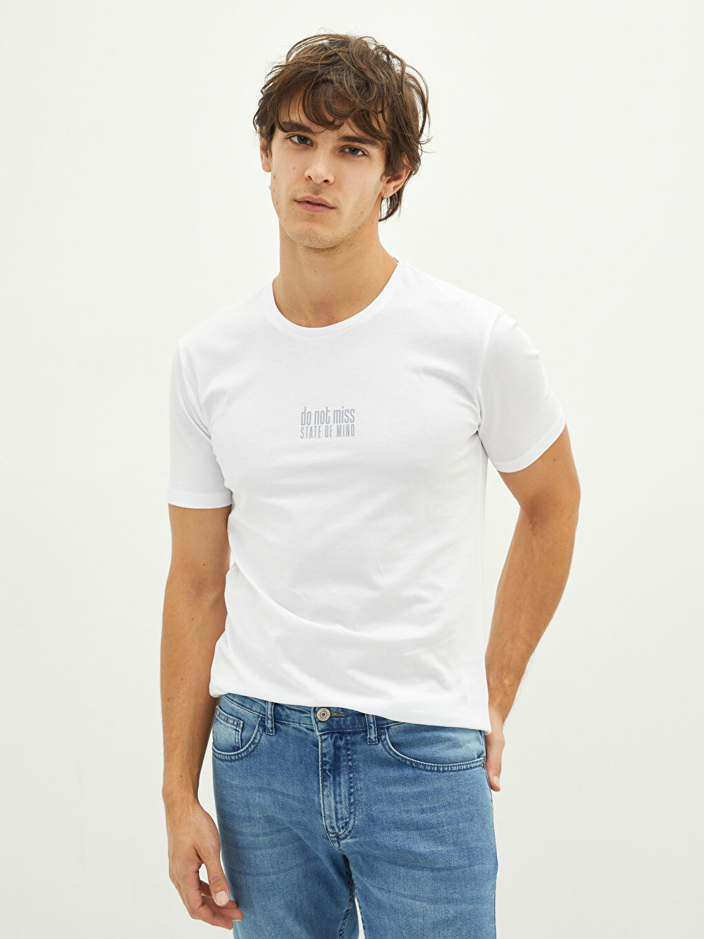 Футболка для чоловіків з круглим вирізом, коротким рукавом, з принтом, з чесаної бавовни-1